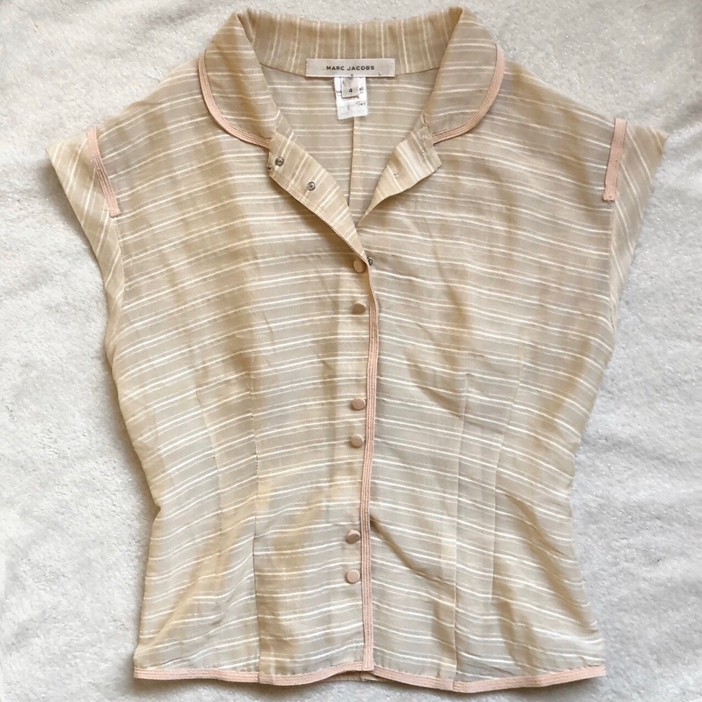 Marc Jacobs sheer button up blouse